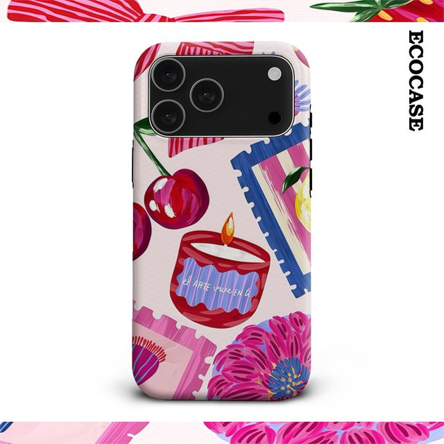 Pink World Handyhülle für iPhone 17 16 15 14 13 12 11 Pro Max Plus mit doppelschichtiger Rückseite in Pink - Bild 1