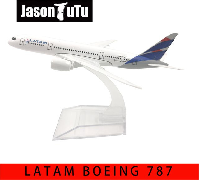 JASON TUTU Legierungsflugzeugmodell, 1:400, Metall, Weiß - Bild 1