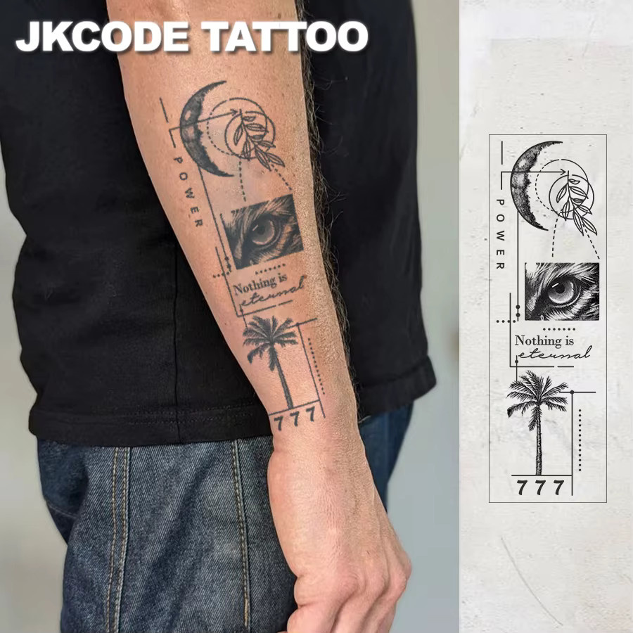 JKCODE TATTOO Semi-Permanente Tattoos, Unisex - Bild 2