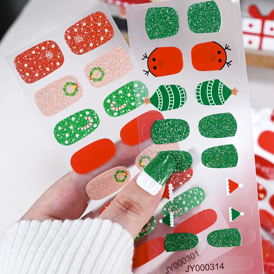 HotPress Nagelaufkleber Weihnachts-Design, 12 Stück - Bild 3