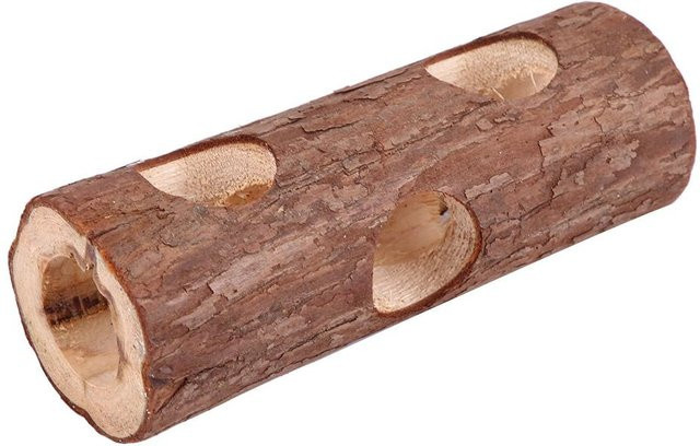 CosyHome Holz Tier Tunnel Übungsröhre Kauspielzeug, brown - Bild 1