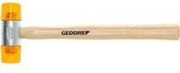 Gedore Plastikhammer 224 E-32 mit auswechselbaren Köpfen aus Cellulose-Acetat und robustem Esche-Stiel, Durchmesser: 32 mm - Bild 1