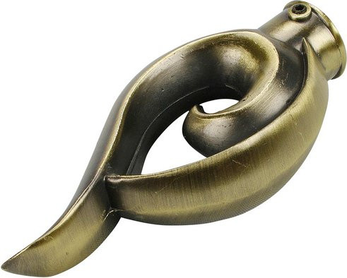 LIEDECO Endstück Bessie Blues Geschwungen in Bronze-Braun mit 20 mm Durchmesser - Bild 1
