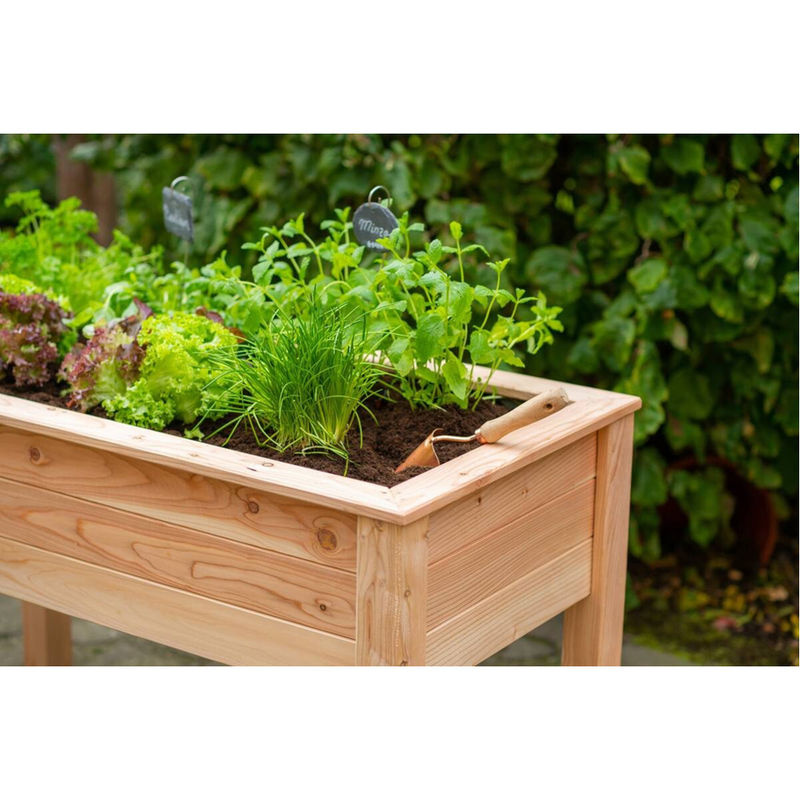 Westmann Stelzenhochbeet Emily aus Lärchenholz, natur, B/T/H: 120 x 65 x 75 cm - Bild 6