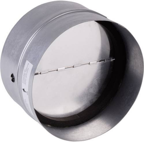 Wallair N35981 Rückluftsperrklappe mit Dichtungsgummi aus verzinktem Stahl in Silber für Rohrdurchmesser 10 cm - Bild 1