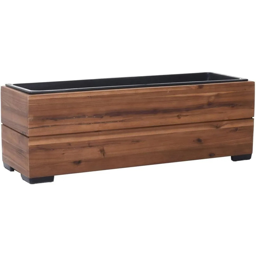Vivanno Blumenkasten Kajix in Erdbraun, B/T/H: 61 x 20 x 21 cm - Bild 2
