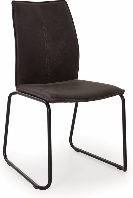 Polsterstuhl NERANO von NIEHOFF Sitzmöbel in Anthrazit und Schwarz aus Microfaser mit Gestell aus Eisen, B/T/H: 48 x 57 x 93 cm - Bild 1