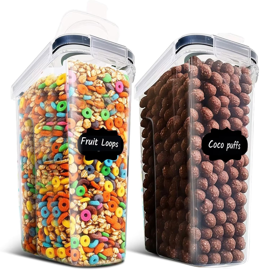 2/3-teiliges Getreidebehälter-Aufbewahrungsset aus Kunststoff, transparent, 5 l Füllmenge - Bild 1