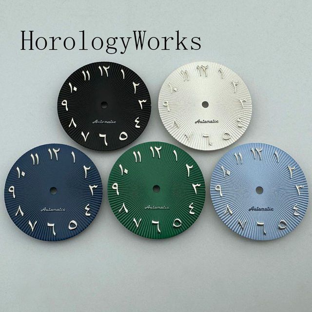 Zifferblatt 29 mm, leuchtend, Blau, Grün, Weiß, Schwarz, Neiton - Bild 1