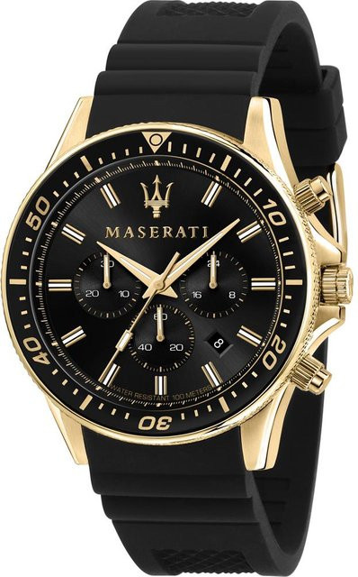 Maserati Chronograph, Quarz, Silikon, Schwarz, Herren - Bild 1