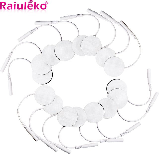 Raiuleko Selbstklebende Elektrodenpads für Myostimulator und TENS-Geräte, Wiederverwendbare Massagepflaster für den Muskelstimulator, B/H: 12,0 x 3,0 cm - Bild 1