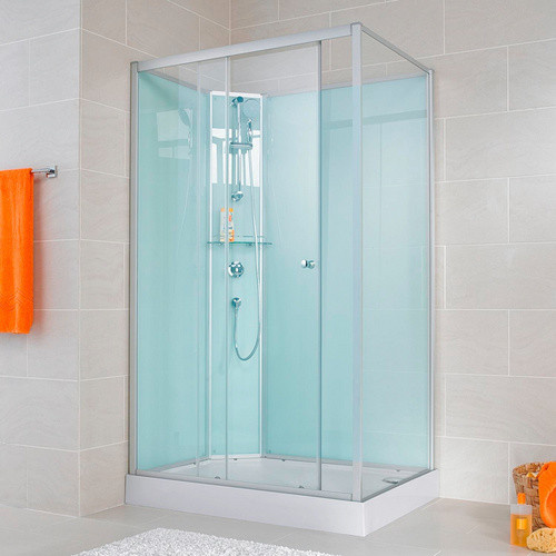 Schulte Komplettdusche Express Plus Ibiza, Anschlagrichtung links, weiß/silberfarben, B/T/H: 120 x 90 x 204 cm - Bild 2