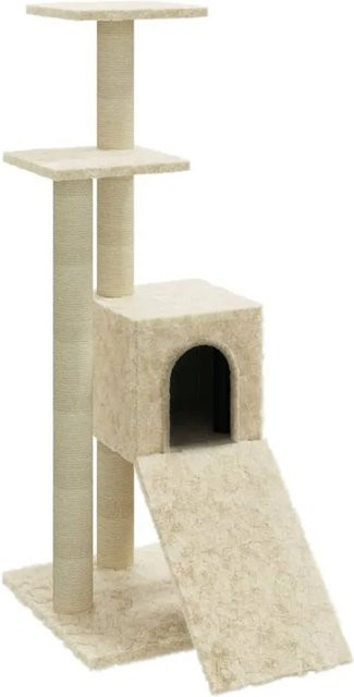vidaXL Kratzbaum mit Sisal-Kratzsäulen und Höhle in Beige, Höhe: 92 cm, Breite: 35 cm, Tiefe: 35 cm - Bild 1