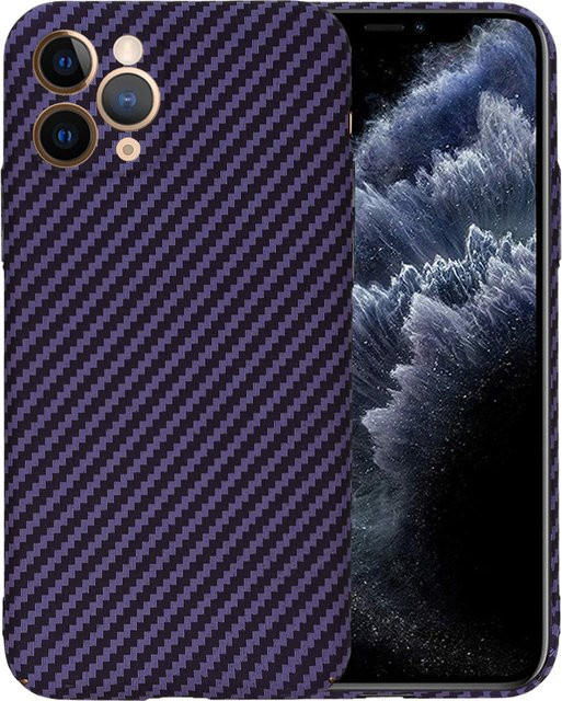 Techsuit Carbonite FiberShell Schutzhülle für Apple iPhone 11 Pro in Lila - Bild 1