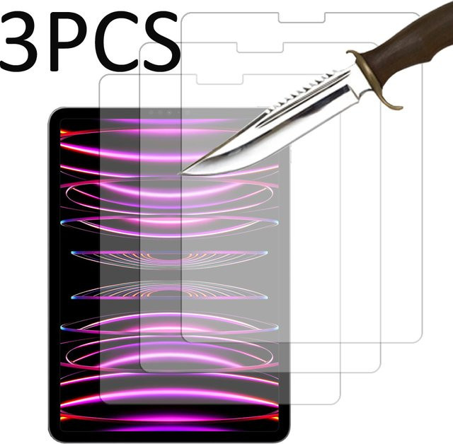 3er-Set gehärtete Glas Displayschutzfolie für Apple iPad Pro 11 (1., 2., 3. und 4. Generation) Modell A2435 A2761, transparent - Bild 1