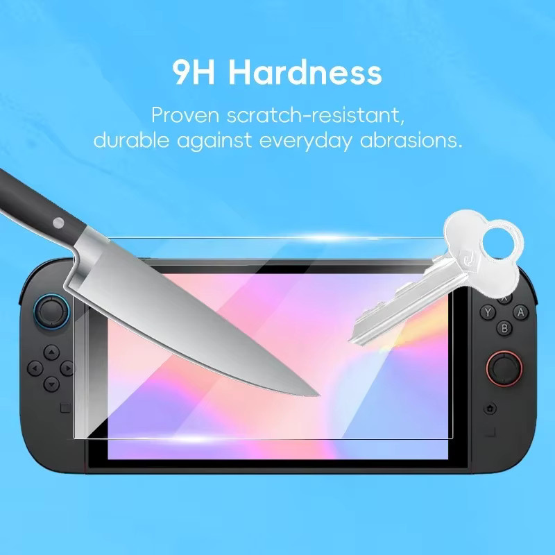 9H gehärteter Glas-Displayschutz für die Switch 2 Konsole, transparente kratzfeste Schutzfolie in HD-Qualität - Bild 2