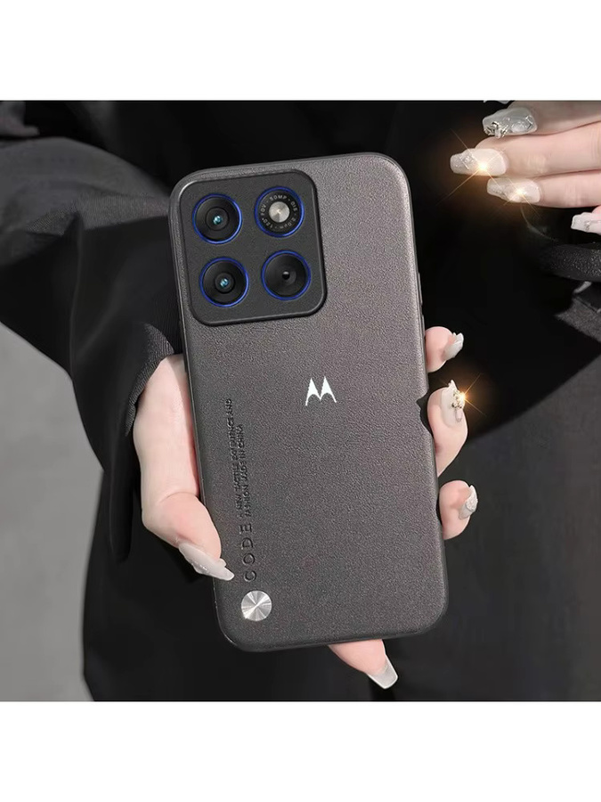 Business Carbonfaser-Muster Lederhülle für Motorola Signature Edge 70 60 50 40 Pro Fusion Neo Ultra in Schwarz und Gelb - Bild 2