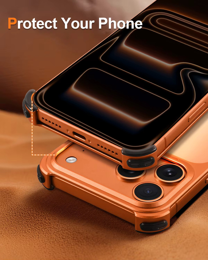 Oatsbasf Slim Handyhülle für iPhone 17 Pro und iPhone 17 Pro Max in Orange, stoßfeste Schutzhülle mit Originalgefühl - Bild 4