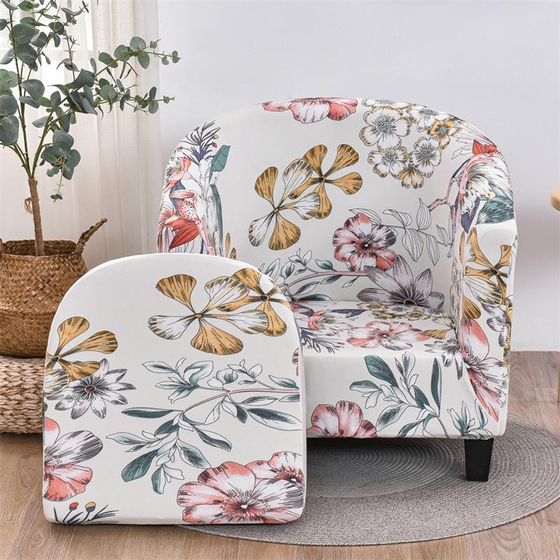 Yiran Furniture Sesselbezug aus Polyester mit Blumenmuster, elastisch und rutschfest, Mehrfarbig - Bild 1