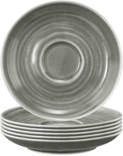 Seltmann Weiden Terra Espressountertassen 6er Set Perlgrau Durchmesser: 12 cm - Bild 1