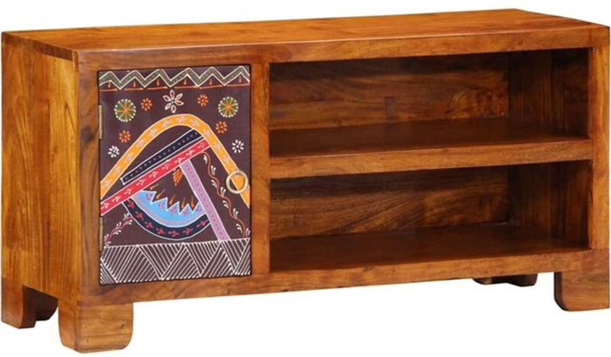 Vidaxl TV-Schrank Bohemian aus Akazie Massivholz, Mehrfarbig, B/T/H: 90 x 30 x 45 cm - Bild 1