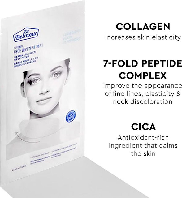 DER FACESHOP Dr. Belmeur Derma Kollagen Hals-Patch, 8 g, Kollagen, Niacinamid - Bild 1