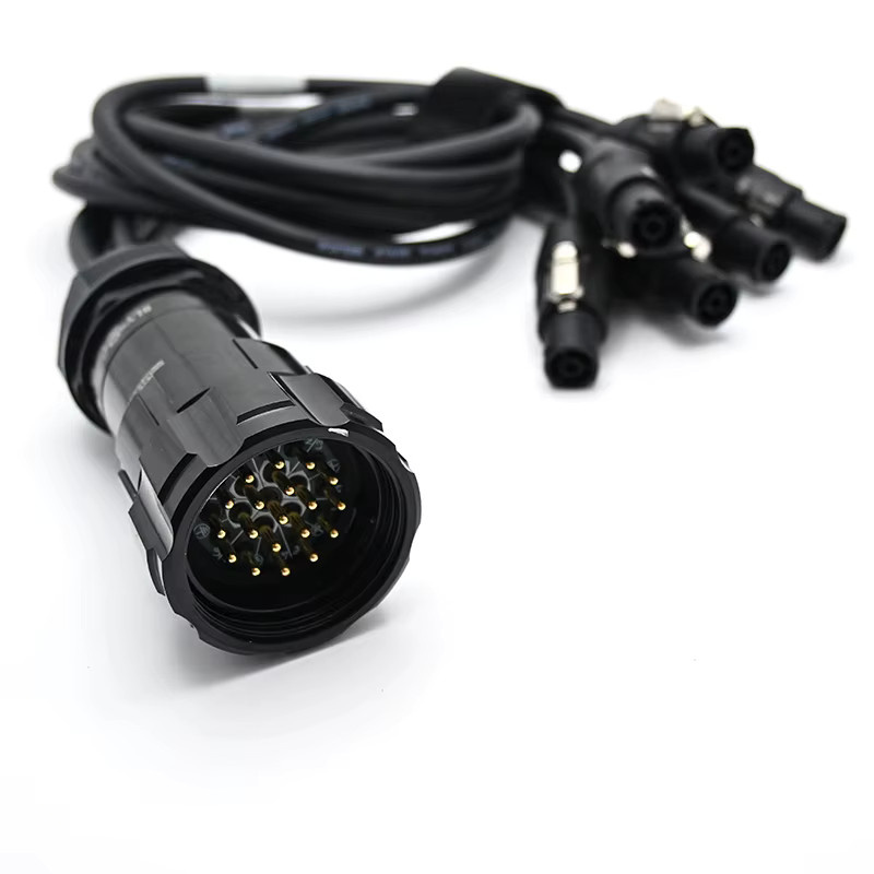 19-poliges Socapex Breakout Kabel von Soca zu Powercon True1 Truecon für Audio Power Distro in Schwarz - Bild 4
