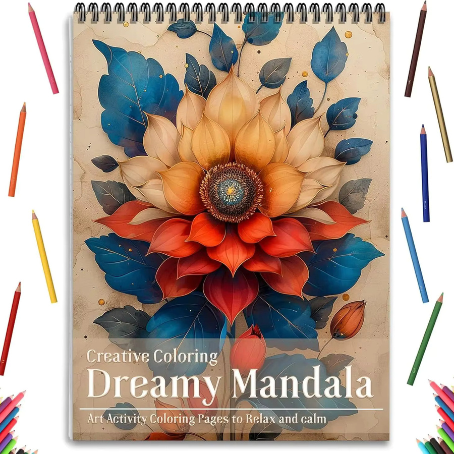 Blumen-Mandala Malerei mit bunten Blütenmustern aus Papier für Erwachsene, Mehrfarbig - Bild 5