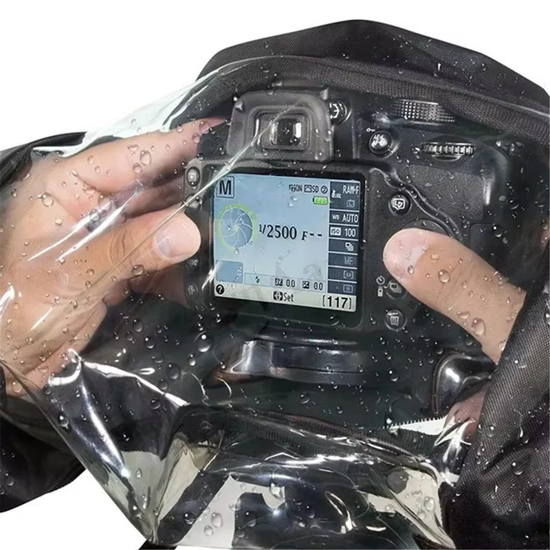 Outdoor DSLR-Kamera Regenschutz in Schwarz für mittlere Teleobjektive zum Schutz vor Regen und Staub - Bild 2