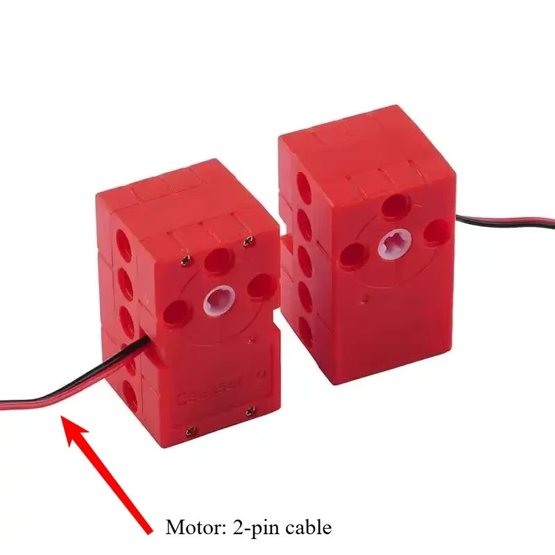 Stemedu Geekservo Programmierbarer Servo-360-Grad-Bausteinmotor mit Doppelwelle, Zubehör - Bild 2