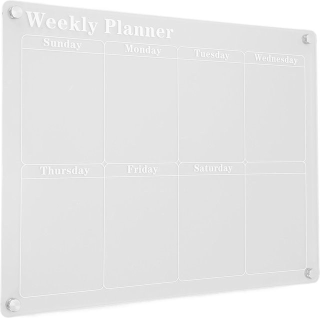 mfySpace Planungstafel Terminplaner aus transparentem Acryl als magnetische Schreibtafel inklusive Stift und Radierer - Bild 1