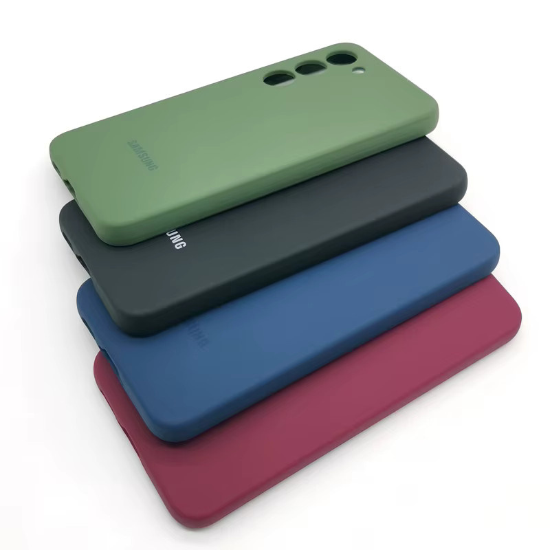 Samsung Galaxy S22 S23 S24 S25 S26 Plus Ultra Schutzhülle aus weichem Flüssig-Silikon in Rot - Bild 2