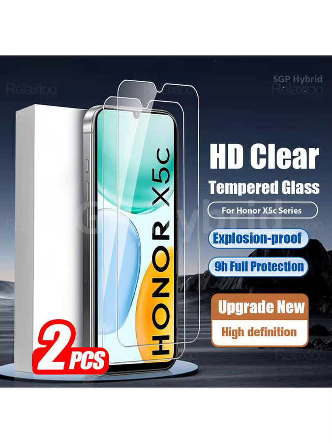 2er-Set Gehärtetes Glas für Honor X5c und Honor X5c Plus, Transparenter Displayschutz - Bild 6