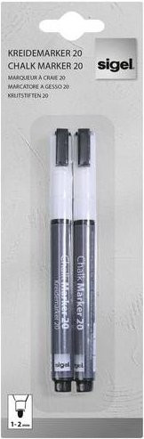 Sigel Kreidemarker Weiß 1 mm bis 2 mm - Bild 1