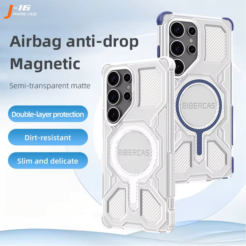 MagSafe Magnetische Handyhülle für Samsung Galaxy S25 Ultra, S25 Edge und S26 Plus in Purple, Mattierte Durchscheinende Sturzsichere Schutzhülle - Bild 2