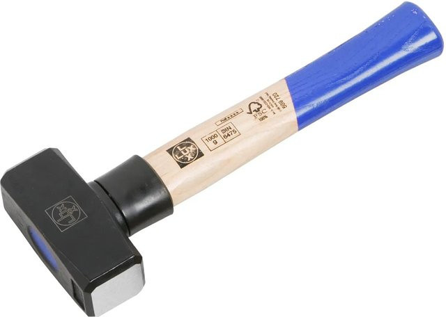 LUX-TOOLS Fäustel Comfort aus geschmiedetem Stahl mit Holzgriff, 1,25 kg, Mehrfarbig - Bild 1