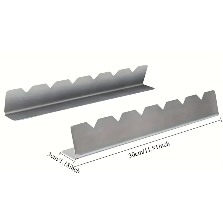 CHANSUNRUN Spieße Halter Set mit 6 Slots in Silber für BBQ und Kebab - Bild 5