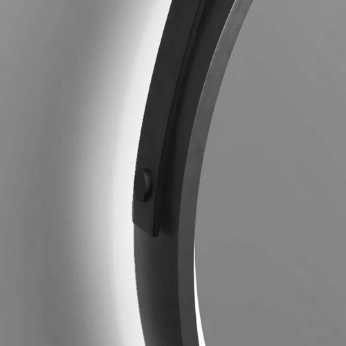 TALOS Badspiegel rund mit LED-Beleuchtung in Schwarz, B/H: 55 x 55 cm - Bild 2