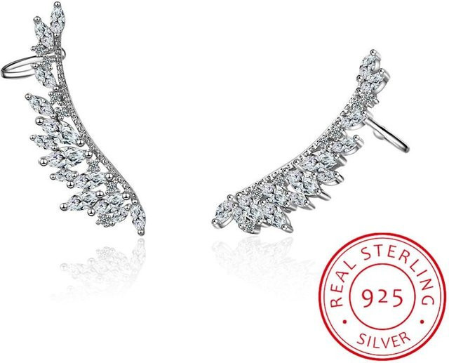 YIRAN Jewelry Ohrstecker 925 Sterling Silber, Zirkonia, Damen, gray - Bild 1