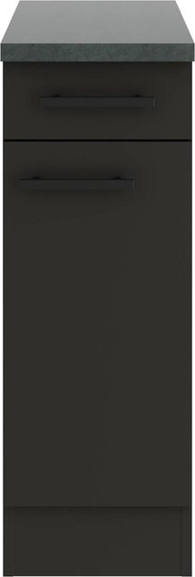 OPTIFIT Madrid420 Küchen-Unterschrank in Anthrazit Matt mit modernem Design aus melaminbeschichteter Qualitätsspanplatte, Breite: 30 cm - Bild 1