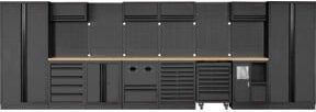 Kraftwerk Mobilio 8er Kombi Werkstattset in Anthrazit mit 2x Hochschrank, Werkstattwagen und Unterschrank - Bild 1