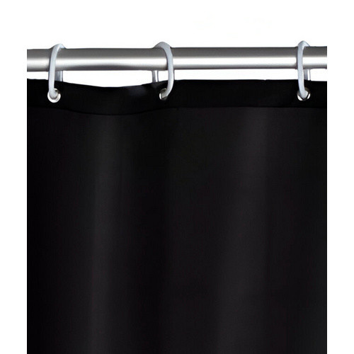 Wenko Anti-Schimmel Duschvorhang aus Polyester, Schwarz, B: 200 cm, H: 180 cm - Bild 4