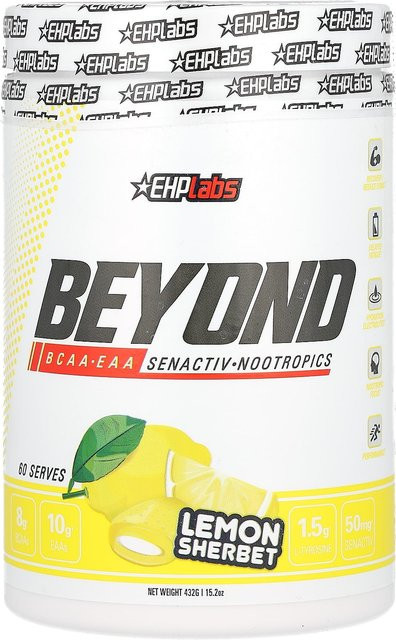 EHPlabs, Beyond, BCAA + EAA, Zitronensorbet, Getränkepulver, 432 g - Bild 1