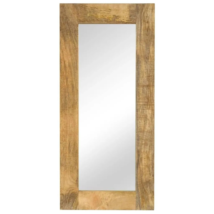 vidaXL Spiegel aus Mangoholz in Braun im Retro-Stil, Breite: 50 cm, Höhe: 110 cm - Bild 2