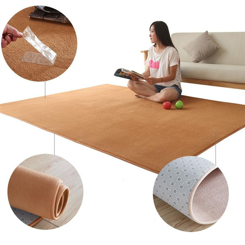 Yiran Furniture Nordic Korallen Samt Teppich in Grün, weich und waschbar, B/T: 60 x 40 cm - Bild 1