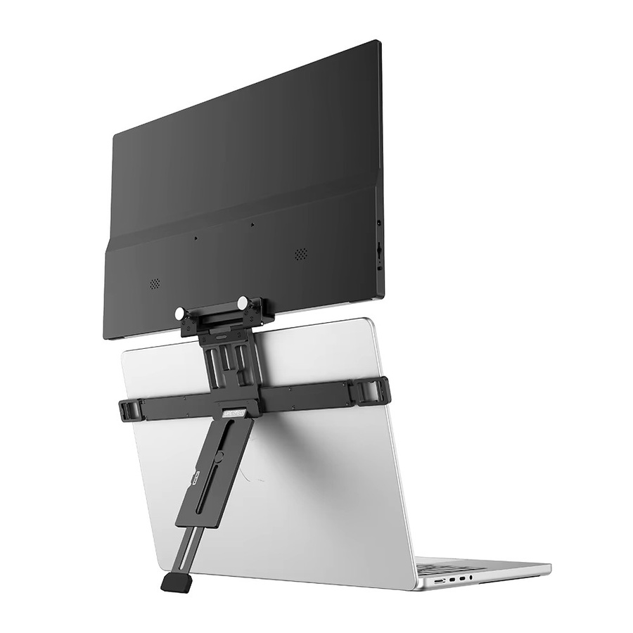 Uperfect Monitorständer in Schwarz für flexible Dual-Screen-Konfigurationen mit verstellbarer Aluminiumklemme für Laptops, Notebooks und MacBooks - Bild 2