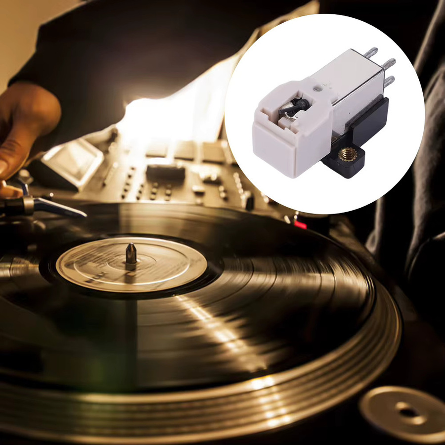 APWIKOGER Ersatz-Phonographenkartusche AT-3600 AT-91 AT-91R Magnetische Patrone mit Stylus in Weiß - Bild 3