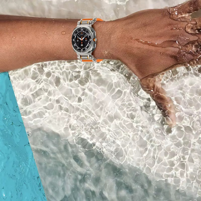 FancyWrist Uhrenarmband Silikon, orange, Samsung Galaxy Watch Ultra - Bild 5