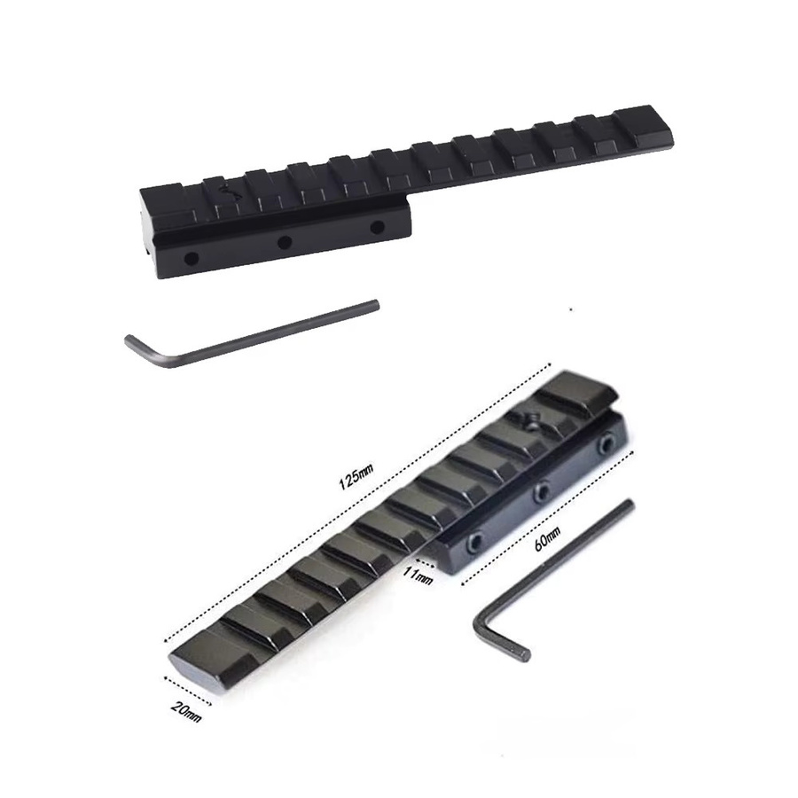 Otipcs Extension Rail Mount Rail Adapter, Basis 11 mm auf 20/21 mm, 11 Slots, Picatinny Halterung - Bild 2