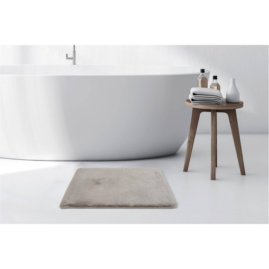 Kayoom Hochflorteppich Badematte Rabbit in Hellgrau, B/H/L: 40 x 3,5 x 60 cm - Bild 3